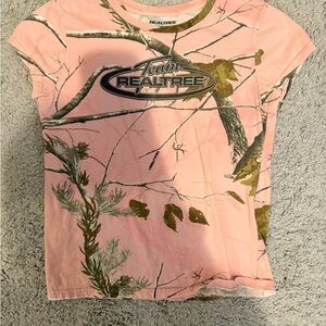 Realtree Kids Pink and Green Camouflage T-Shirt